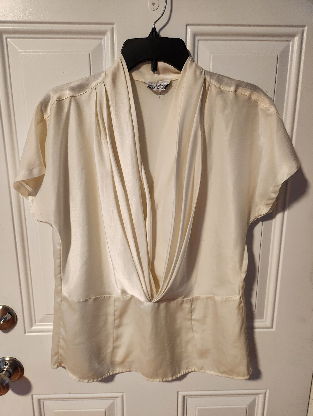 Vintage Sonya Ratay For San Andre Size 10 Cream Blouse